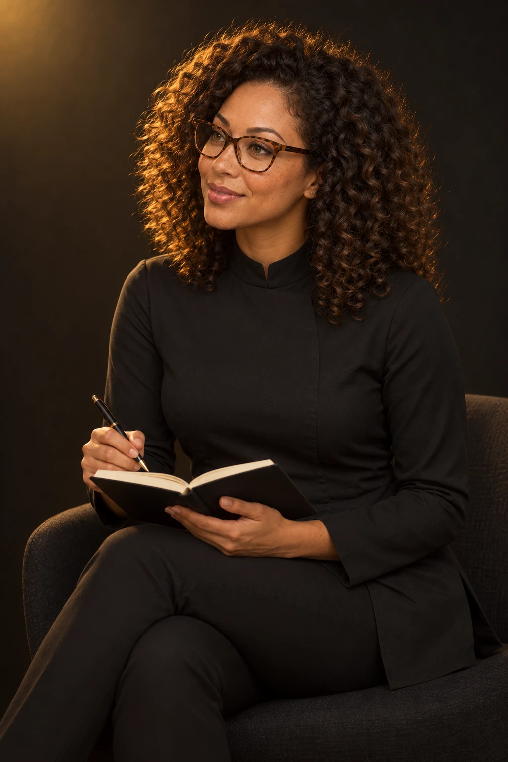 Raphina, a relaxed studio portrait
